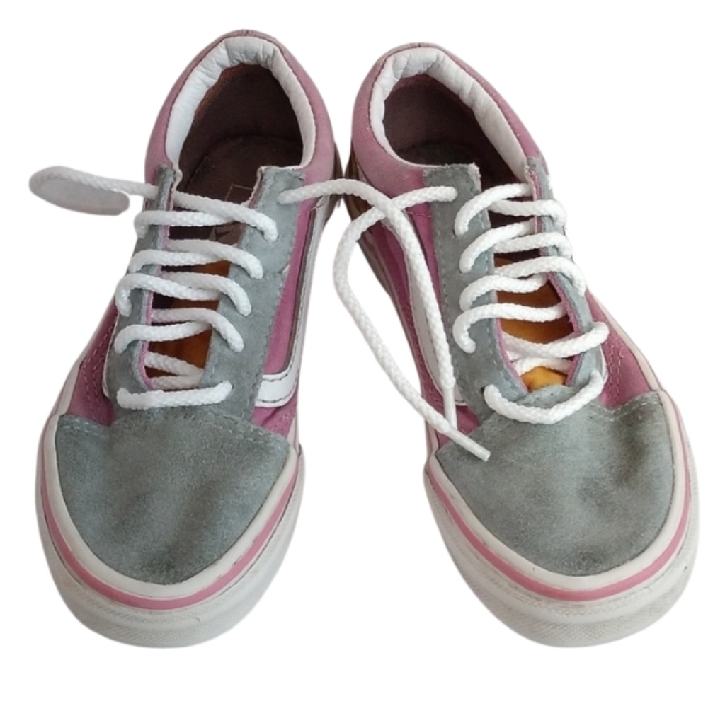 Vans Tricolor Lace Up Skater sneaker shoes, kids size 12.5